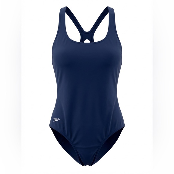 Speedo Nautical Navy One-Piece Swimsuit Size 12 - Picture 2 of 8